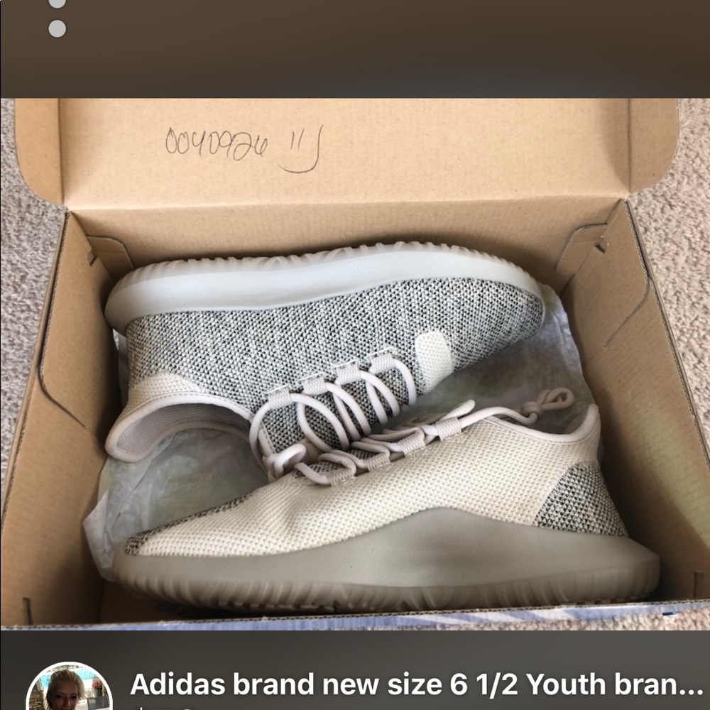 Cream adidas size 6.5Y